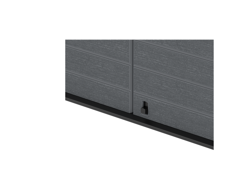 Flach gedeckelter Gartenschuppen aus Kunststoff | 1200L | großer, wetterfester Geräteschuppen abschließbar für Mülltonnen, Gartengeräte & Zubehör | Grau