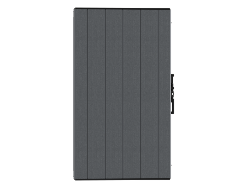 Flach gedeckelter Gartenschuppen aus Kunststoff | 1200L | großer, wetterfester Geräteschuppen abschließbar für Mülltonnen, Gartengeräte & Zubehör | Grau