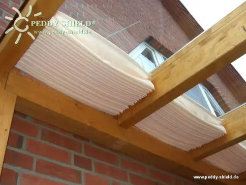 Komplettset Sonnensegel Terrassendach verschiedene Größen - uni weiß - mit Laufhaken + 2x Stopper + Seilspanner + Seil
