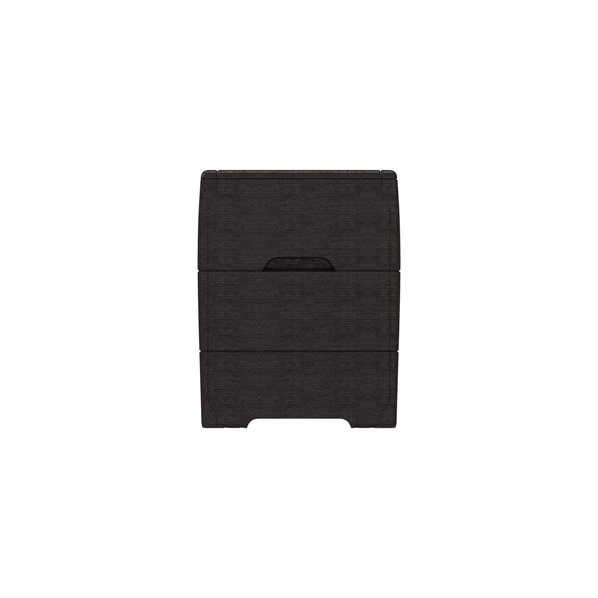 Duramax Kissenbox 270 Liter – wasserdichte & abschließbare Aufbewahrungsbox Garten in Dunkelbraun– robuste Gartenbox für Auflagen & Geräte