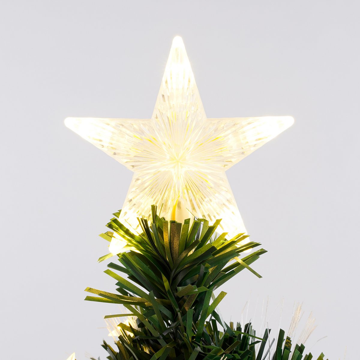 Künstlicher Weihnachtsbaum Mercury mit Glasfaserbeleuchtung – H90 x Ø40 cm – Grün