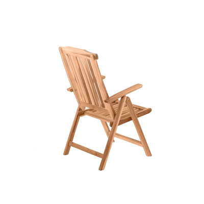 Möbilia Gartensessel 6-fach verstellbar Teak natur 57 cm