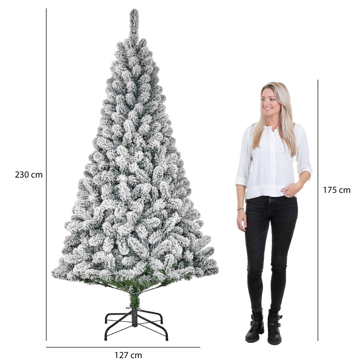 Weihnachtsbaum – H230 x Ø127 cm – Grün gefrostet