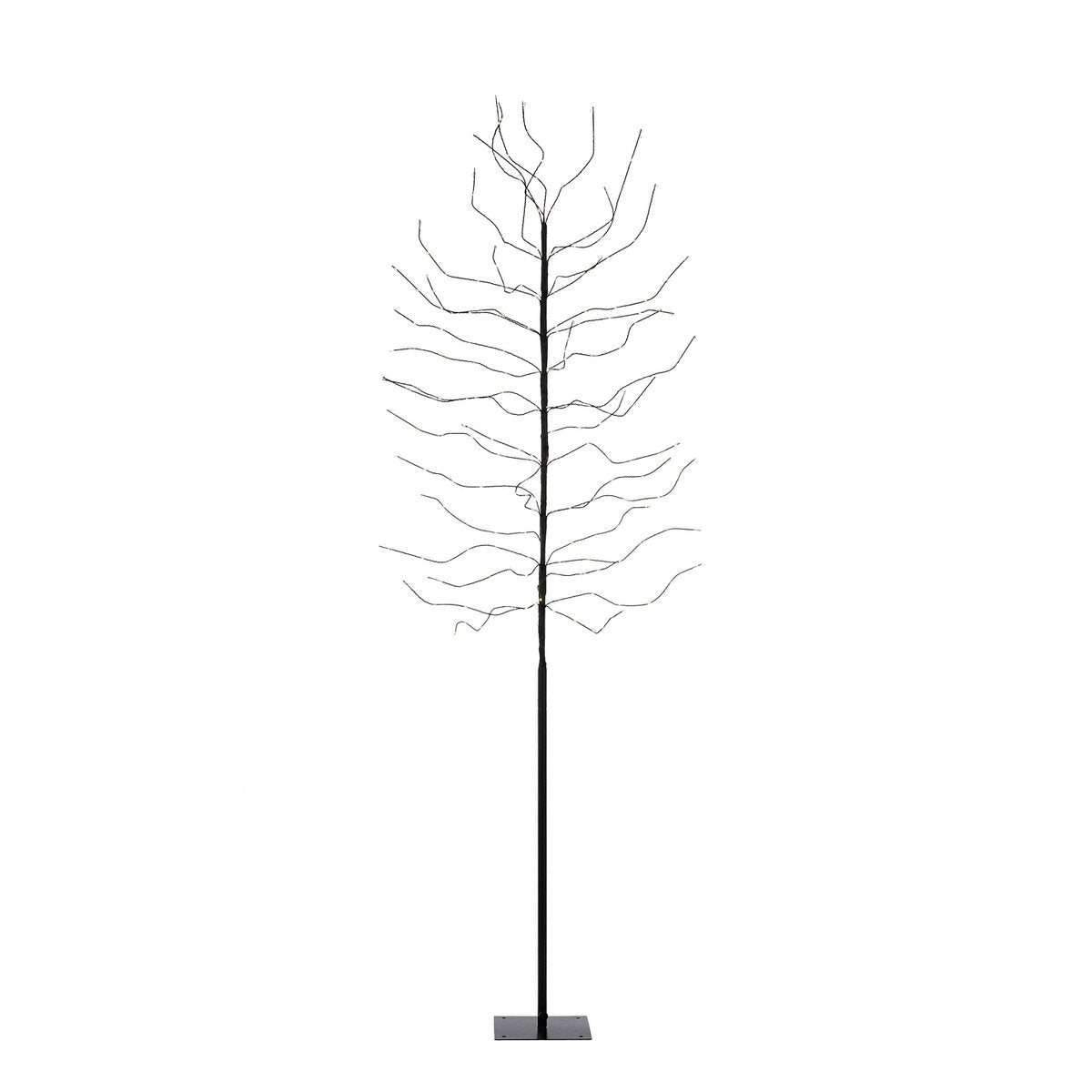 Baum mit warmweißer LED-Beleuchtung – H200 x Ø18 cm – Schwarz