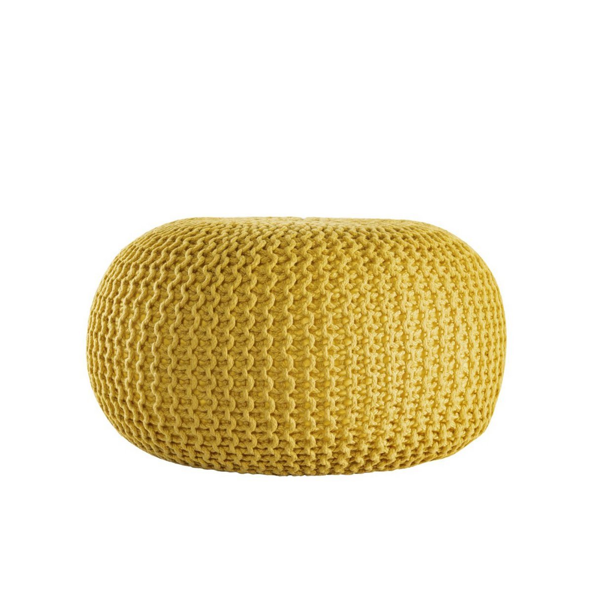 Pouf PREMIUM ø45cm Sitzhocker Strickpouf Innen Terrasse Pool Garten nachhaltig