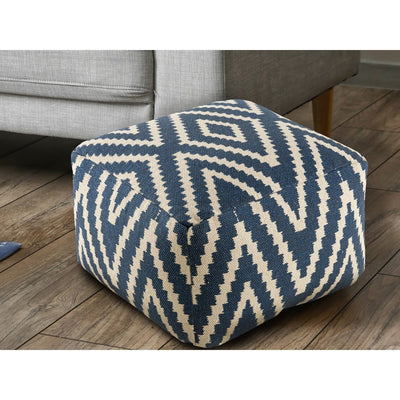 Sitzwürfel Fußhocker Sitzhocker 55x37x55 cm Pouf Kelim Bodenkissen Peru schwarz taupe gelb türkis