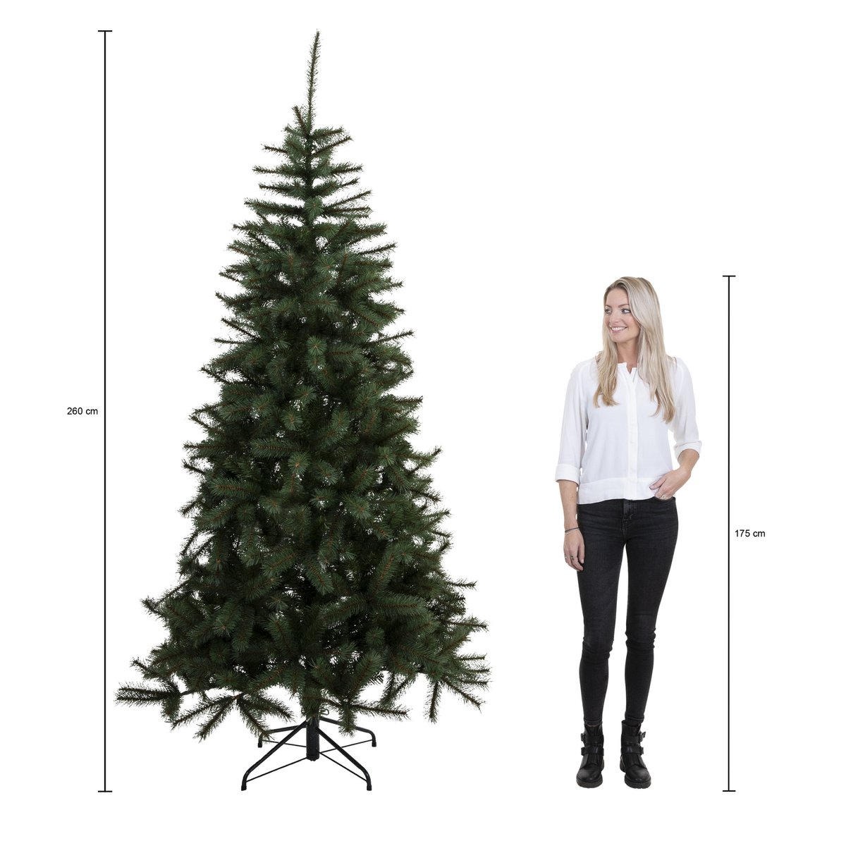 Bristlecone Künstlicher Weihnachtsbaum – H260 x Ø163 cm – Grün