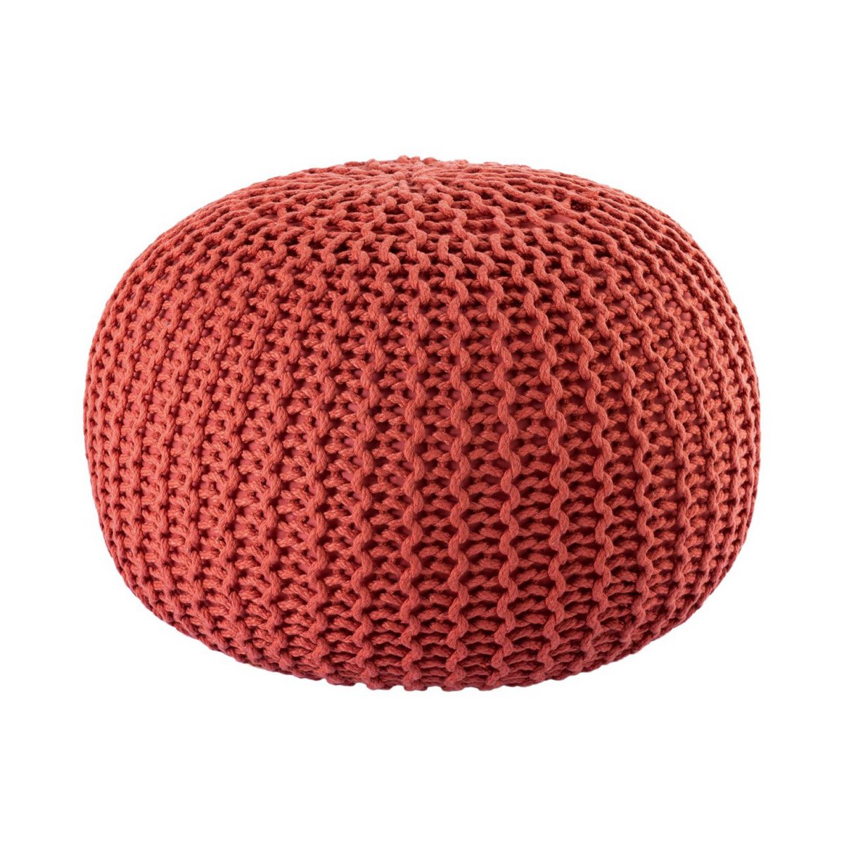 Sitzpouf ø55cm Pouf Strickhocker Strickpouf PREMIUM Innen Terrasse Pool Garten nachhaltig