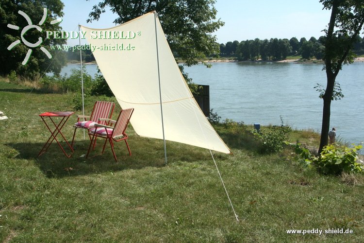 Camping-Freizeit-Sonnensegel (2) 2,5 x 3 m - sandfarben - ein praktischer Sonnenschutz und Sichtschutz beim Picknick oder beim Camping