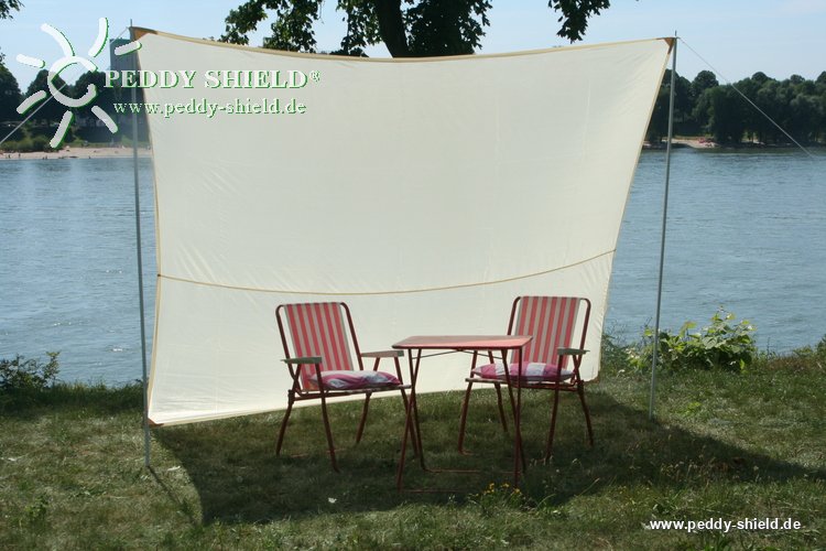 Camping-Freizeit-Sonnensegel (2) 2,5 x 3 m - sandfarben - ein praktischer Sonnenschutz und Sichtschutz beim Picknick oder beim Camping