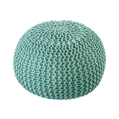 Sitzpouf ø55cm Pouf Strickhocker Strickpouf PREMIUM Innen Terrasse Pool Garten nachhaltig