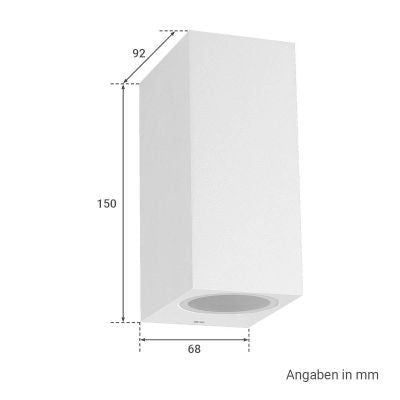 Außenleuchte Frame UP&DOWN eckig für GU10 IP54 - Farbe: Weiß