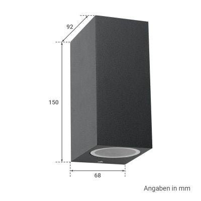 Außenleuchte Frame UP&DOWN eckig für GU10 IP54 - Farbe: Anthrazit