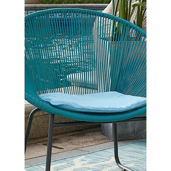 Garten Sitzgruppe 'Esté' 5-tlg aus Polyrattan | 2 Stühle inkl. Sitzkissen | Beistelltisch B 51 x T 51 x H 50 cm