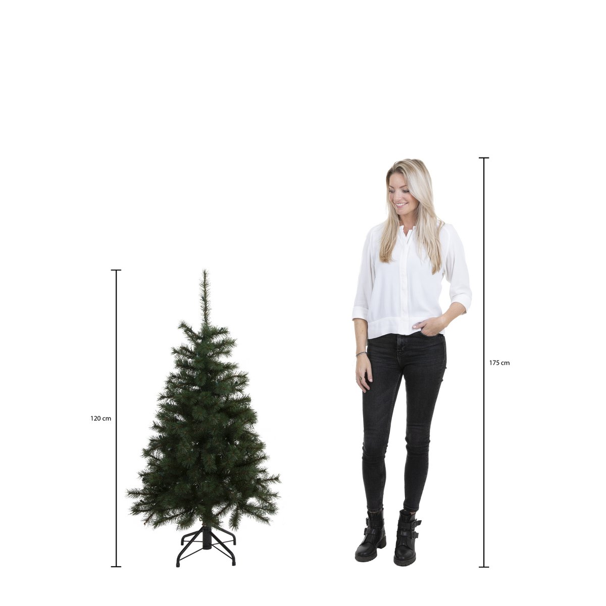 Toskanischer künstlicher Weihnachtsbaum – H120 x Ø81 cm – Grün