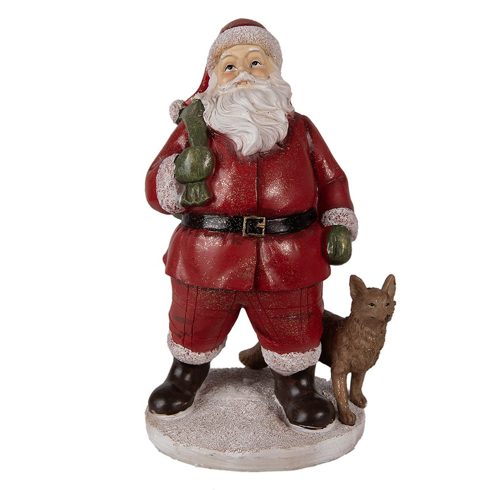 Weihnachtsdekoration Statue Weihnachtsmann Rot 16x14x26 cm