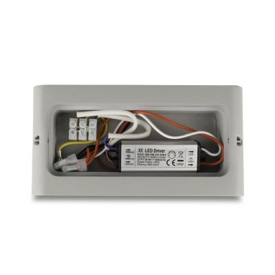 Wandleuchte Slide UP and DOWN 3000K IP54 - Watt: 12W - Farbe: Silber