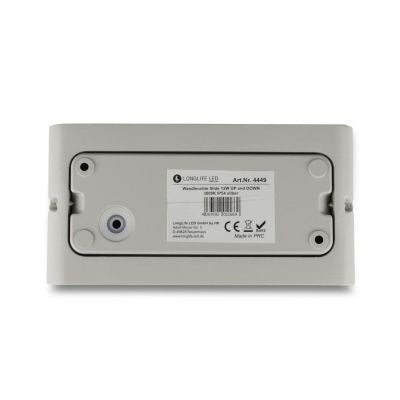 Wandleuchte Slide UP and DOWN 3000K IP54 - Watt: 12W - Farbe: Silber