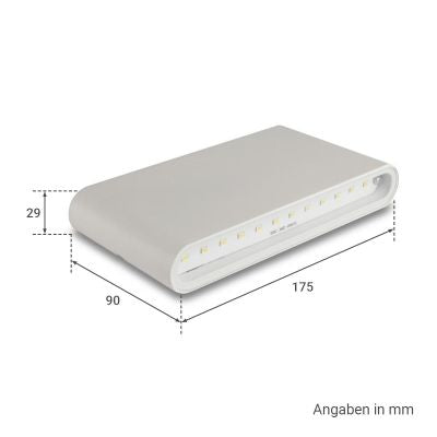 Wandleuchte Slide UP and DOWN 3000K IP54 - Watt: 12W - Farbe: Weiß