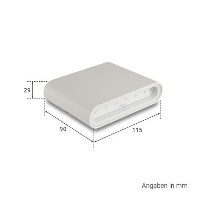 Wandleuchte Slide UP and DOWN 3000K IP54 - Watt: 5W - Farbe: Weiß