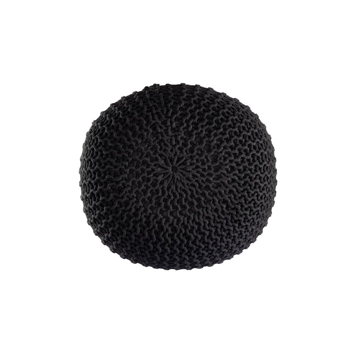 Pouf PREMIUM ø45cm Sitzhocker Strickpouf Innen Terrasse Pool Garten nachhaltig