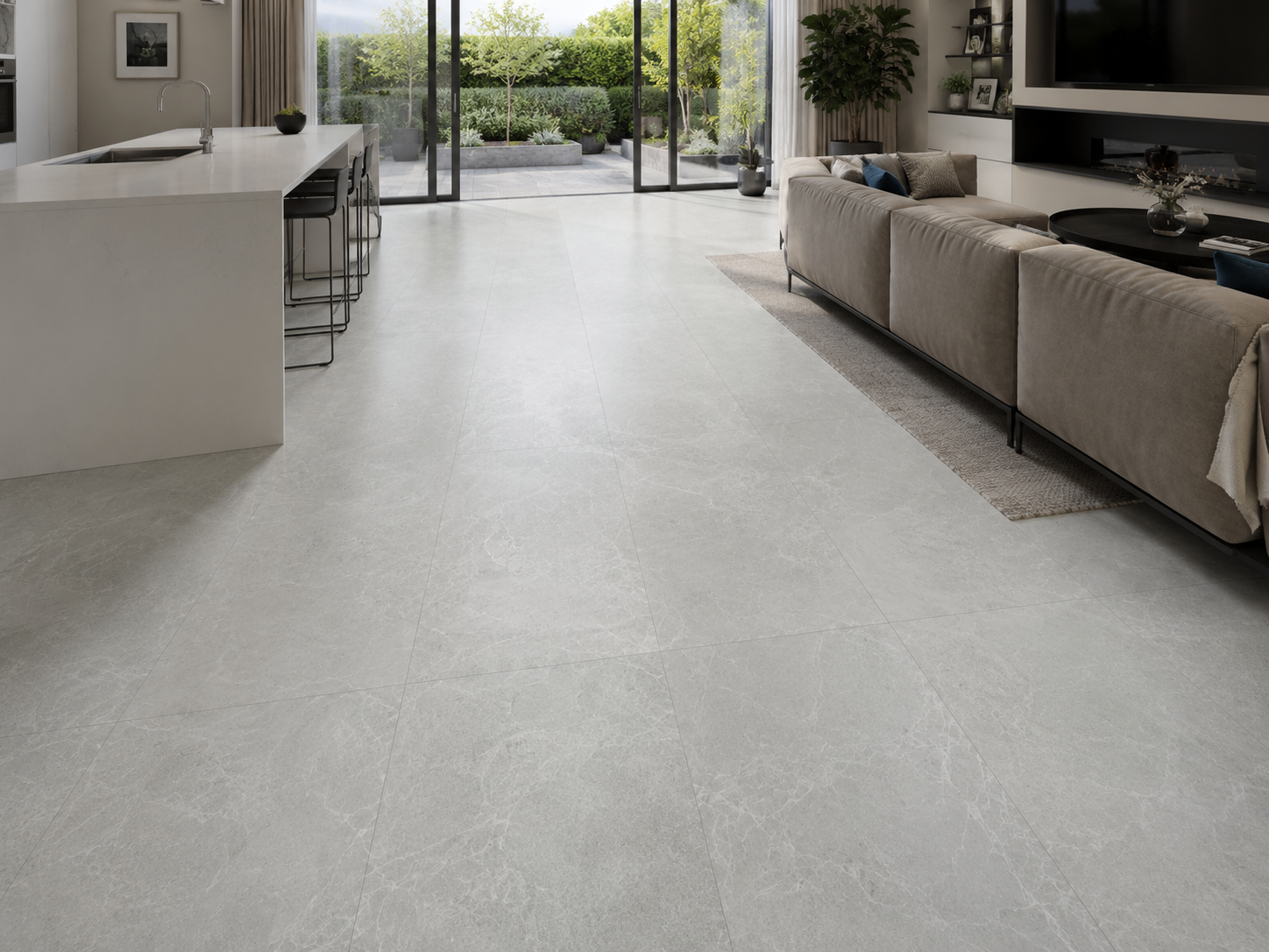 Bodenfliese Swan Grey Polished 60cm x 120cm