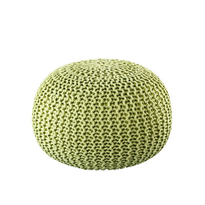 Pouf PREMIUM ø45cm Sitzhocker Strickpouf Innen Terrasse Pool Garten nachhaltig