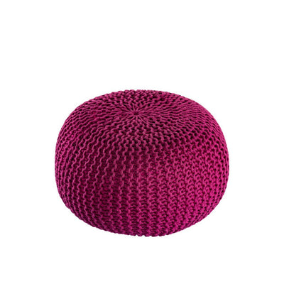 Pouf PREMIUM ø45cm Sitzhocker Strickpouf Innen Terrasse Pool Garten nachhaltig