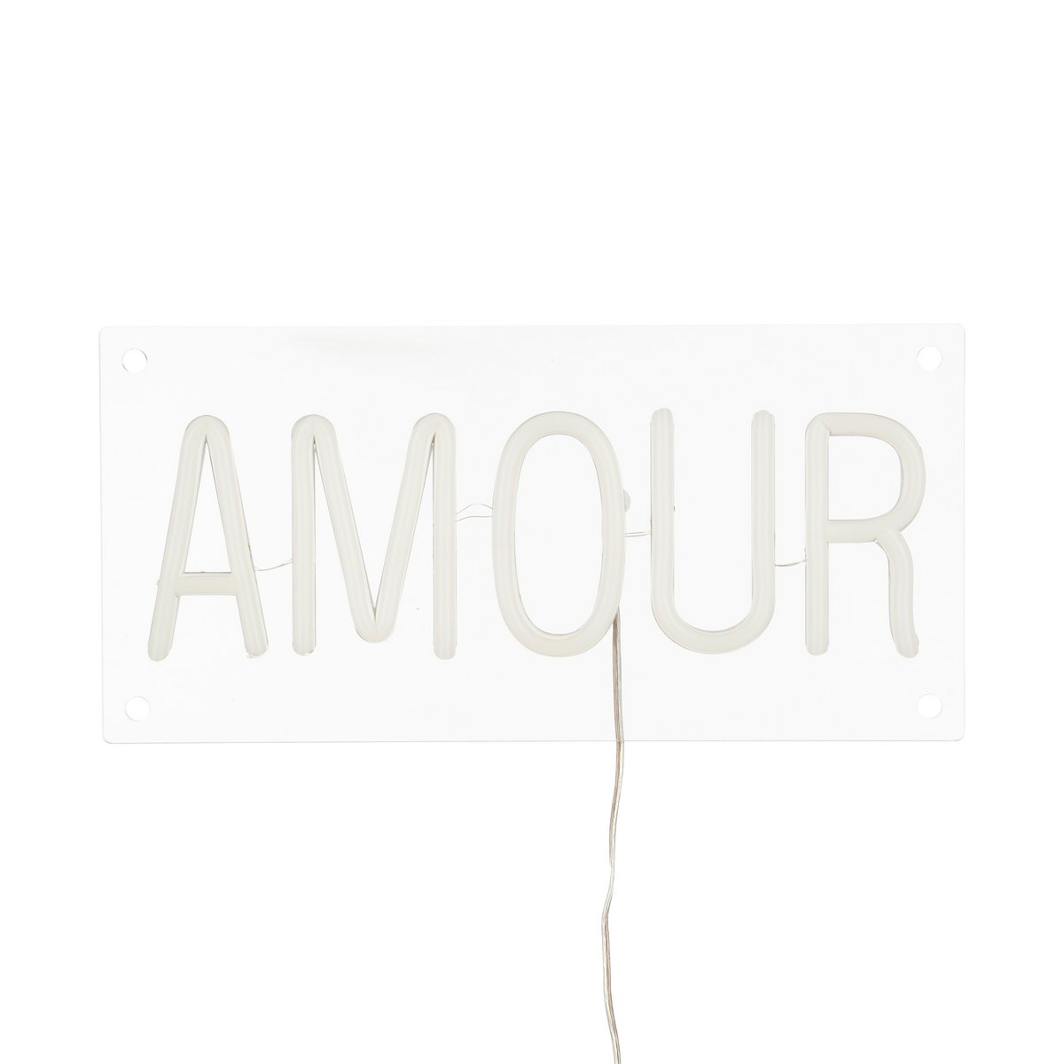 Amour Neonbeleuchtung – L30 x B15 cm – Weiß