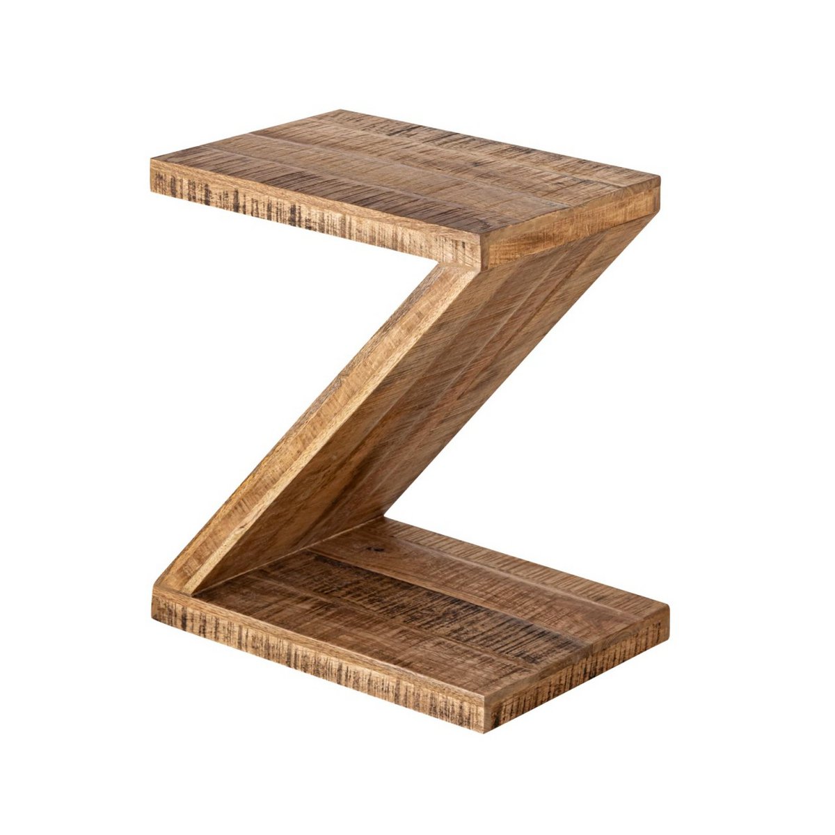 Beistelltisch Holz Z Form 42x50x31cm Zoro Sofatisch Blumentisch nachhaltig Mango Altholz