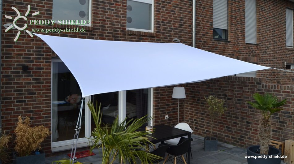 viereck sonnensegel Vierecksonnensegel konkav Farbe wählbar 3 m x 4 m