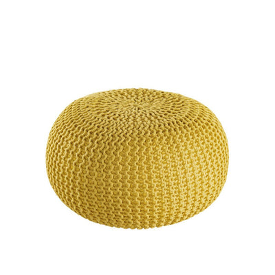 Pouf PREMIUM ø45cm Sitzhocker Strickpouf Innen Terrasse Pool Garten nachhaltig