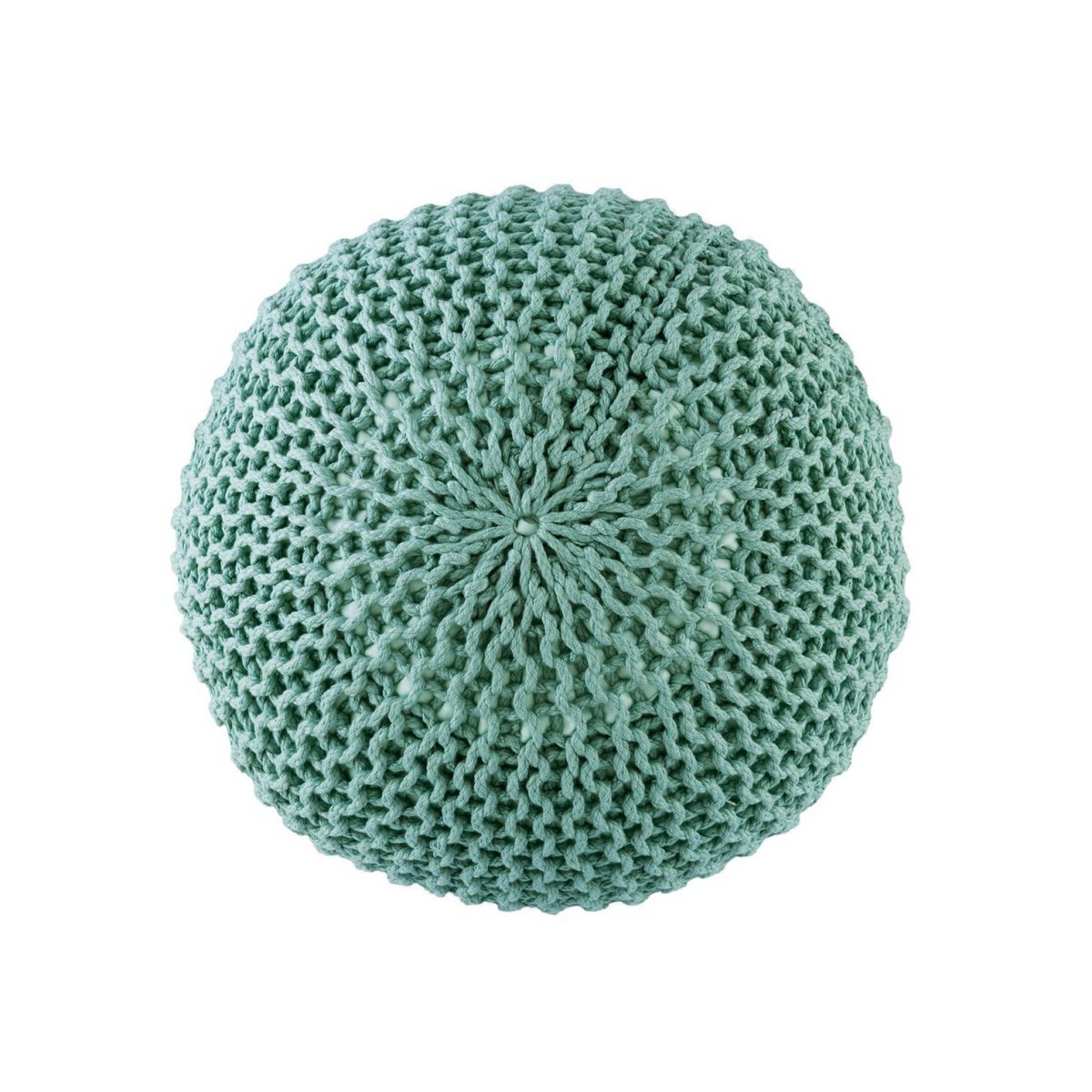 Sitzpouf ø55cm Pouf Strickhocker Strickpouf PREMIUM Innen Terrasse Pool Garten nachhaltig