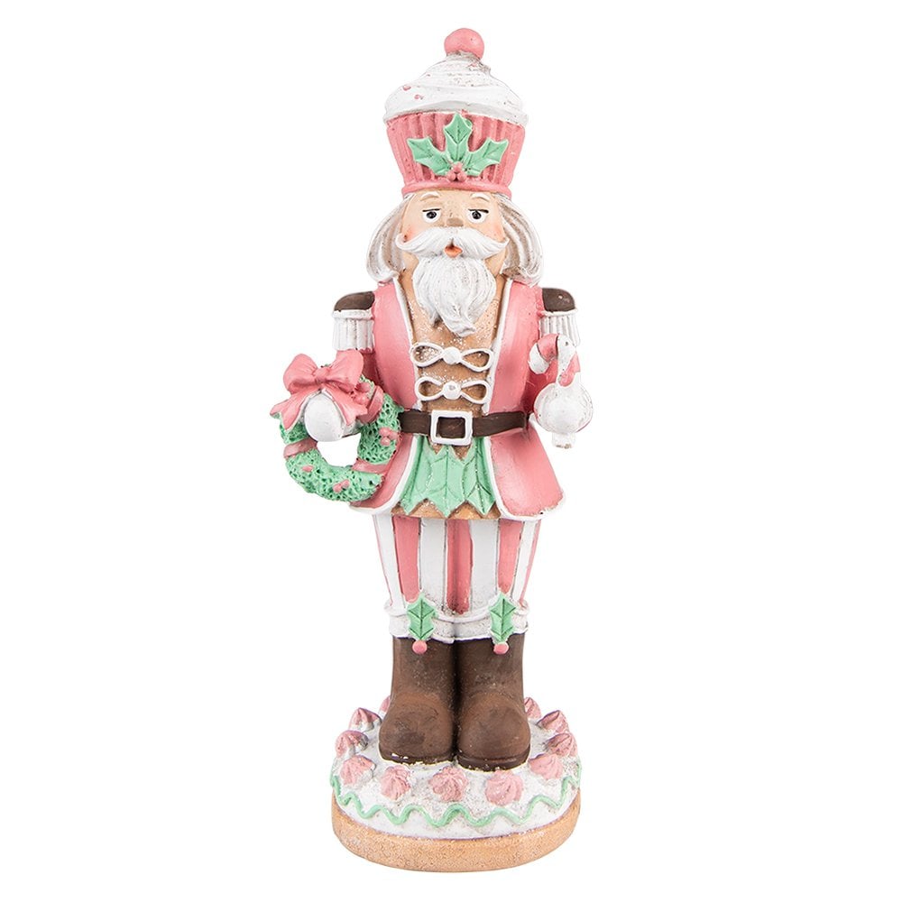 Weihnachtsdeko Figur Nussknacker Rosa 9x6x24 cm