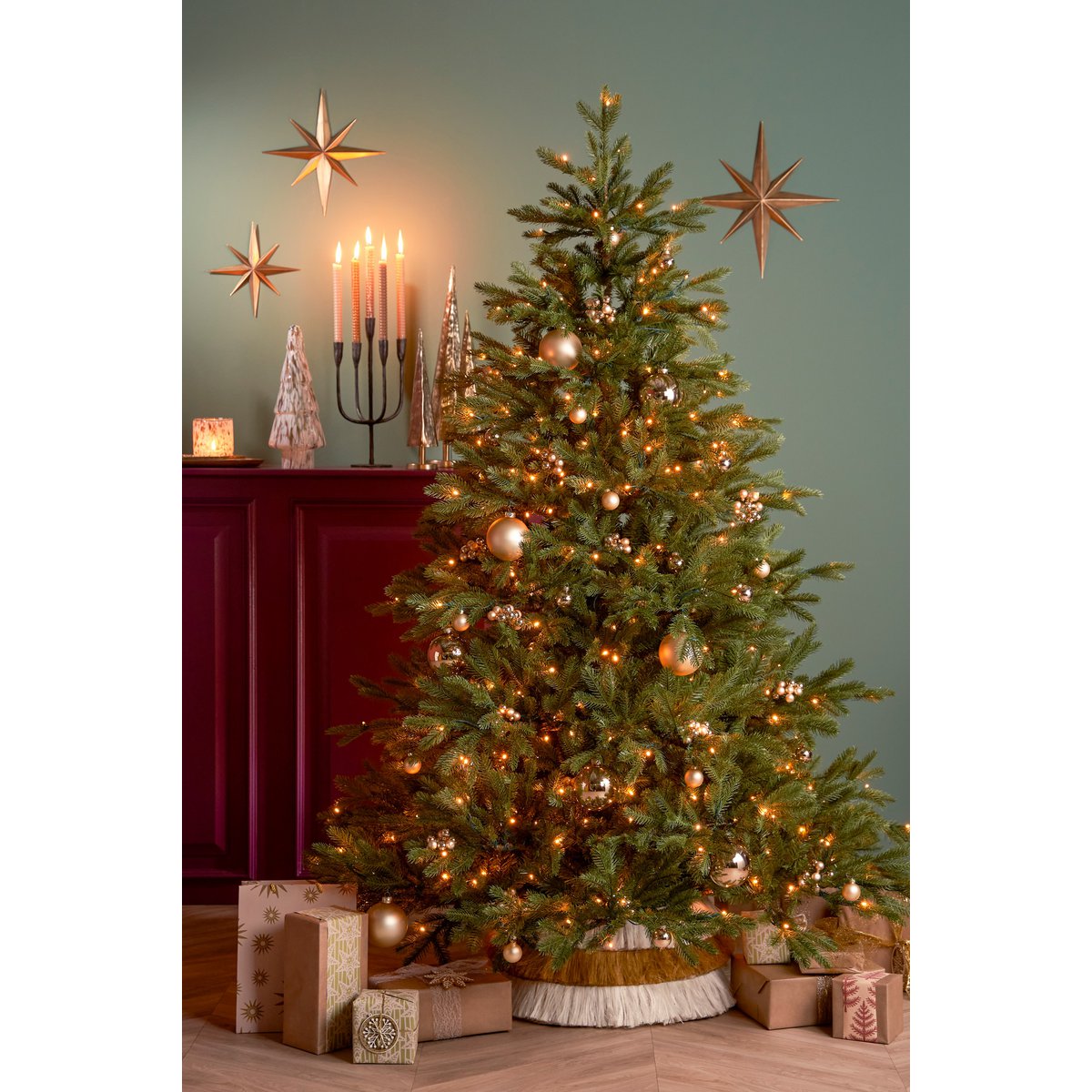 Weihnachtsbeleuchtung mit 720 LED-Lichtern – L5400 cm – Warmweiß