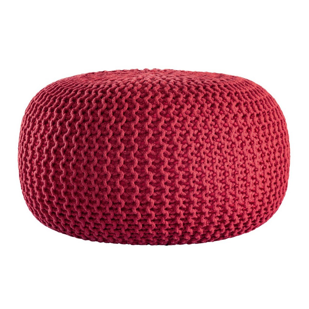 Sitzpouf ø55cm Pouf Strickhocker Strickpouf PREMIUM Innen Terrasse Pool Garten nachhaltig