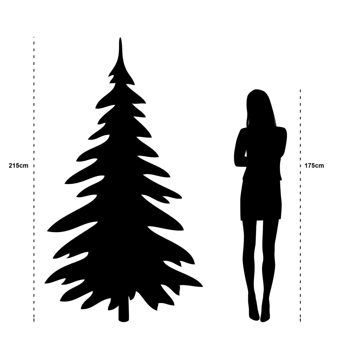 Weihnachtsbaum grün TIPS 680 - H215xT117cm