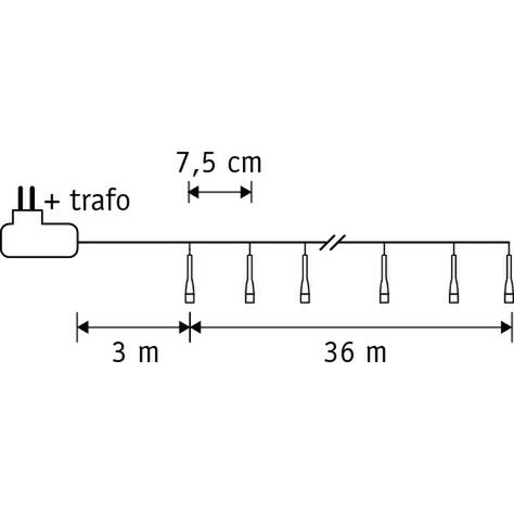 Weihnachtsbeleuchtung mit 480 LED-Lichtern – L3600 cm – klassisches Weiß