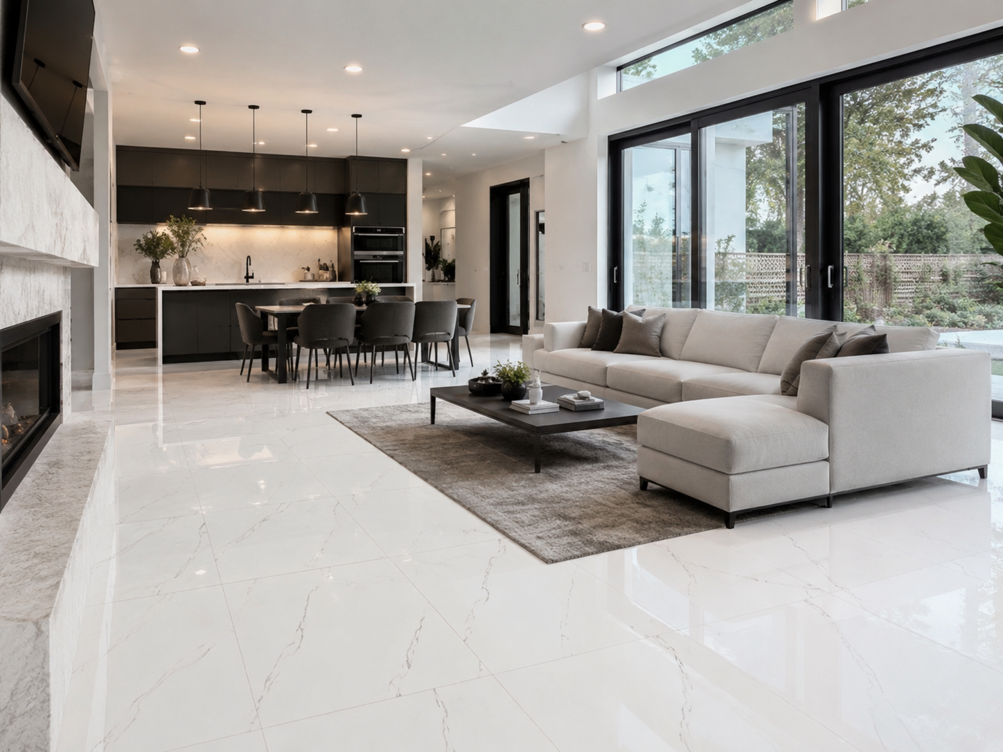 Bodenfliese Statuario White Polished 60cm x 120cm