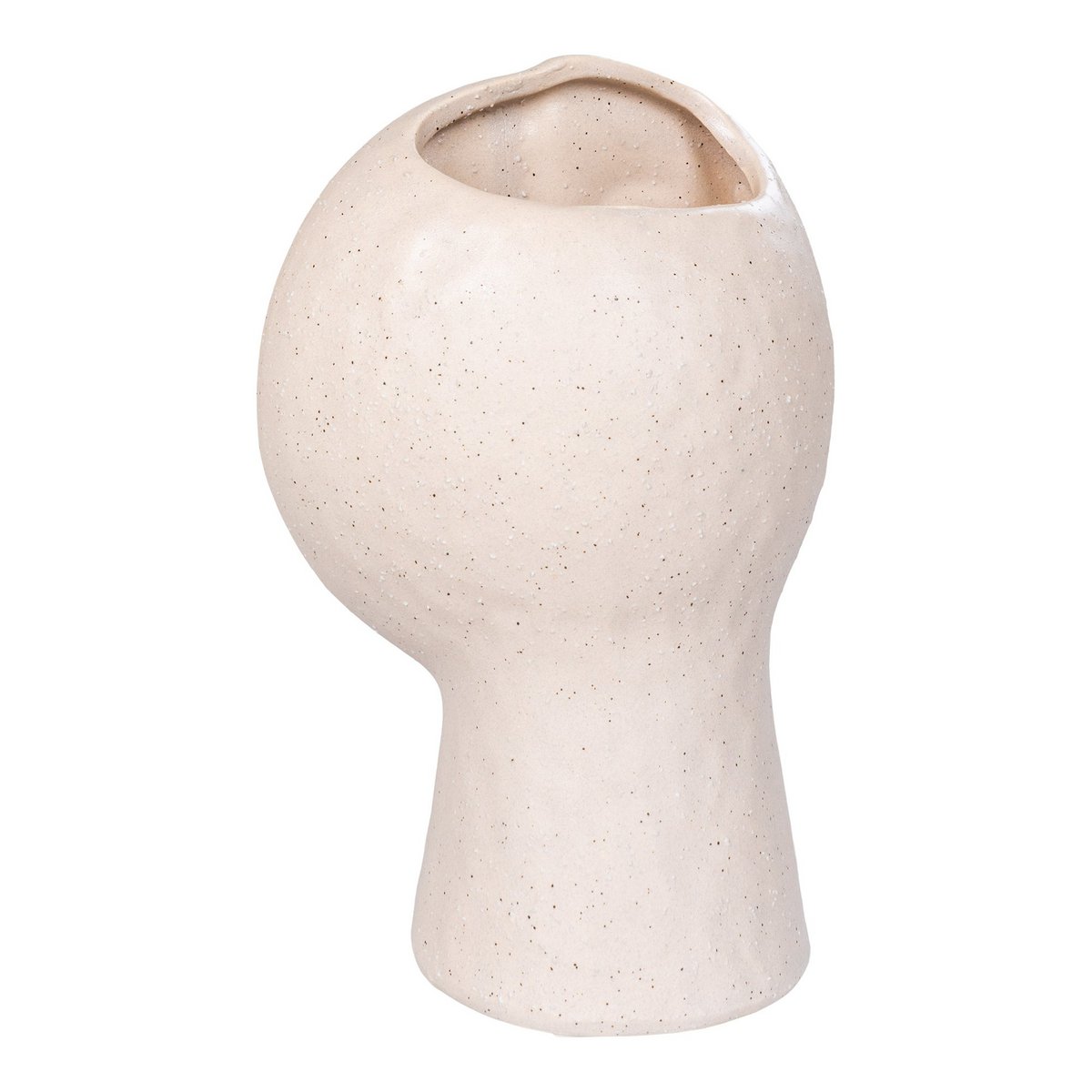 Vase - Vase, Keramik, beige, 12x7,5x17,5 cm