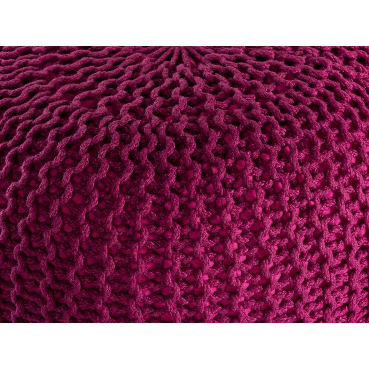 PREMIUM Pouf Sitzpouf Strickhocker Strickpuff Ø 55 cm Innen & Außen waschbar brillante Farben!