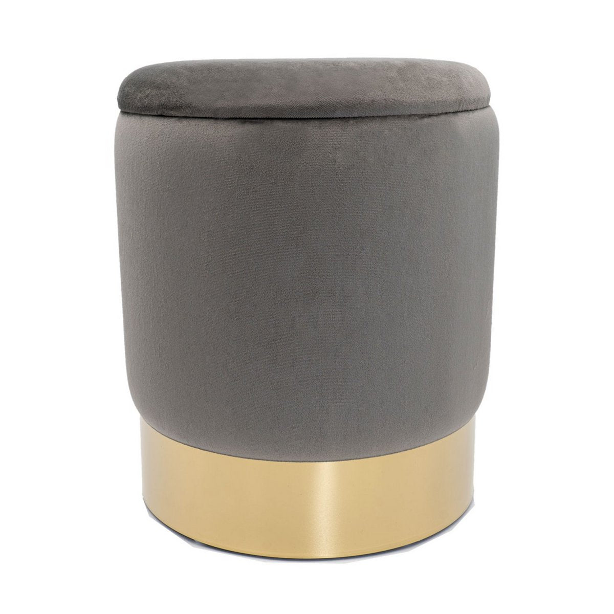 Samthocker Deko Hocker Samt Pouf Dekopouf Velour Hocker mit Stauraum u. Deckel Ø 31 H 38 cm