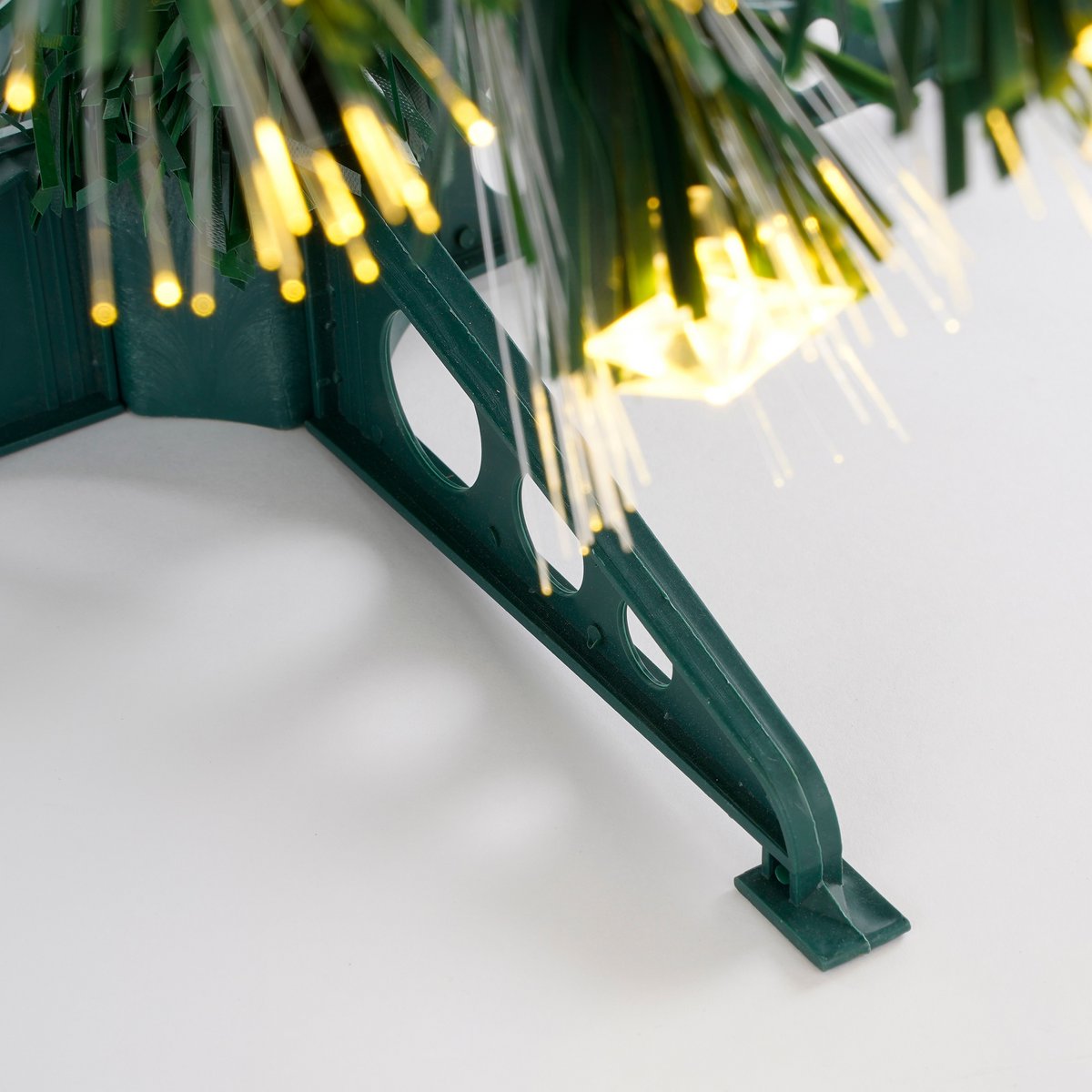 Künstlicher Weihnachtsbaum Mercury mit Glasfaserbeleuchtung – H90 x Ø40 cm – Grün