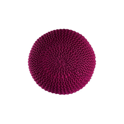 Pouf PREMIUM ø45cm Sitzhocker Strickpouf Innen Terrasse Pool Garten nachhaltig