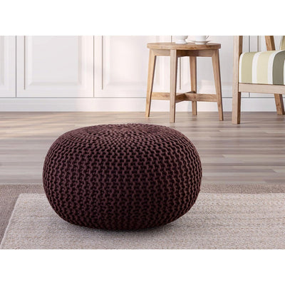 PREMIUM Pouf Sitzpouf Strickhocker Strickpuff Ø 55 cm Innen & Außen waschbar brillante Farben!