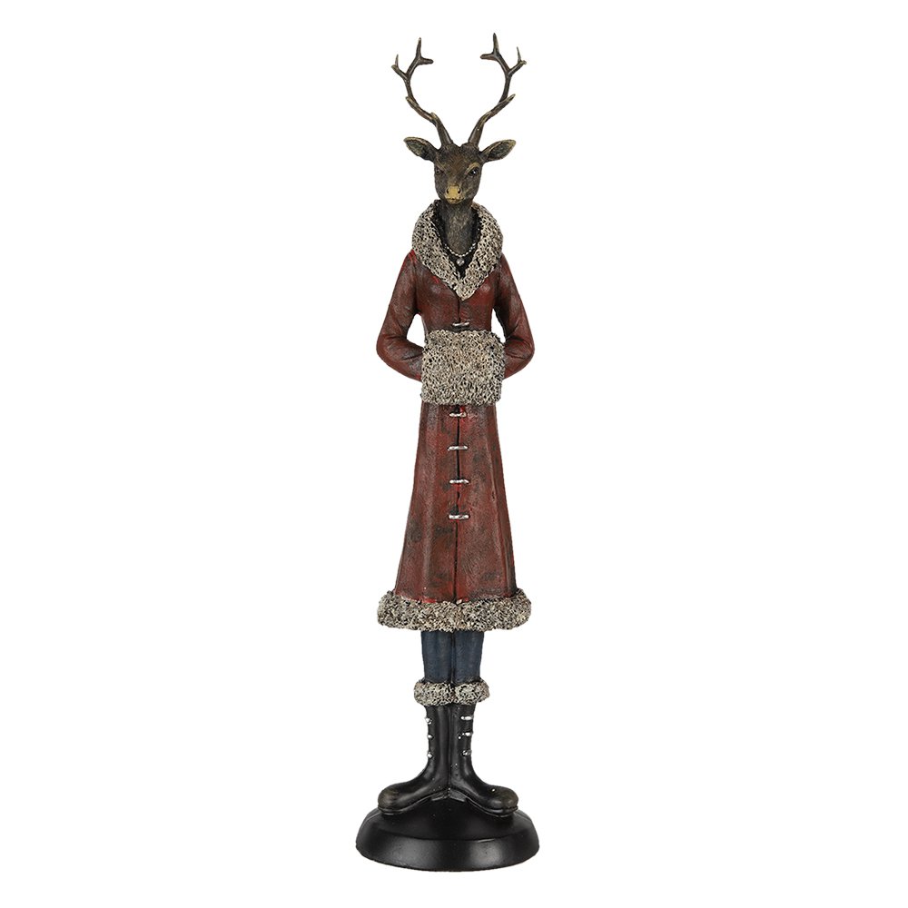 Dekorationsstatue Hirsch Rot 8x8x35 cm