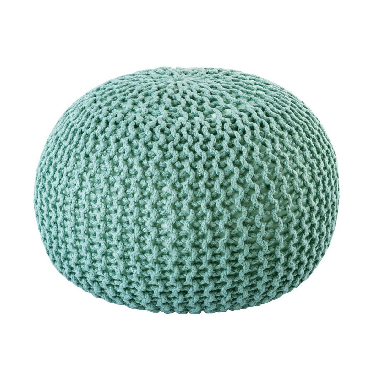 Sitzpouf ø55cm Pouf Strickhocker Strickpouf PREMIUM Innen Terrasse Pool Garten nachhaltig