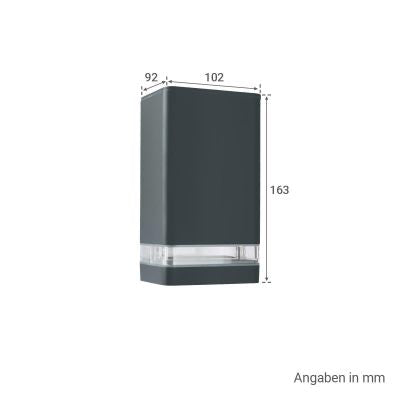 Wandlampe Edge Down GU10 anthrazit RAL 7016