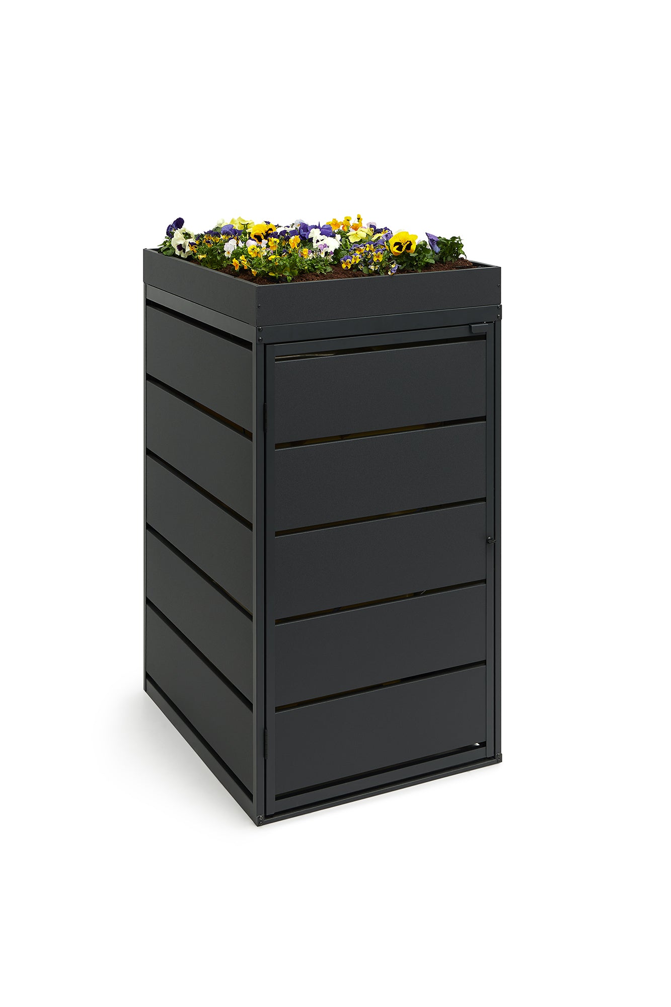 "GREENBOXX" Mülltonnenbox 1er 240L mit Grünfläche | Mülltonnenbox aus Metall