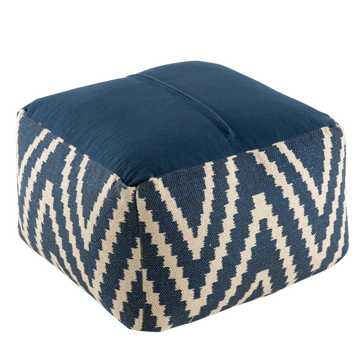 Sitzwürfel Fußhocker Sitzhocker 55x37x55 cm Pouf Kelim Bodenkissen Peru schwarz taupe gelb türkis